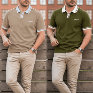 2 pcs China Waffle Fabric Polo (PS11)